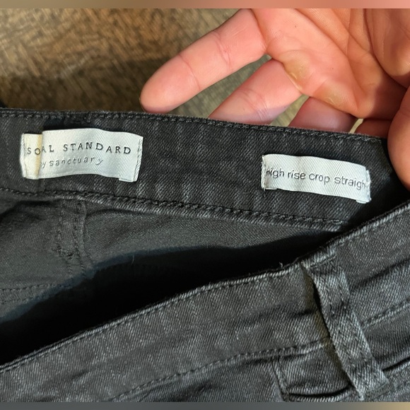 Social Standard by Sanctuary Women’s size 10 Black Jeans High Rise Crop straight - Picture 4 of 4